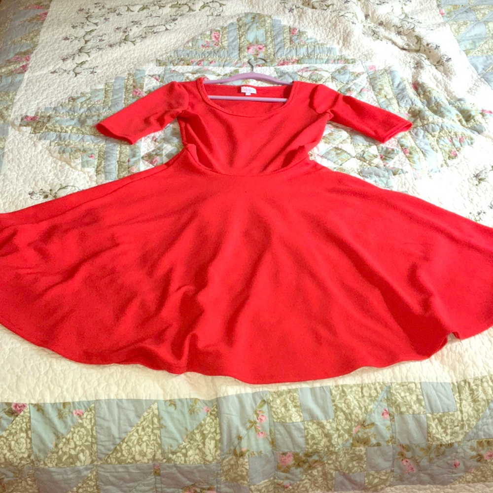 LulaRoe Red Flowing Dress